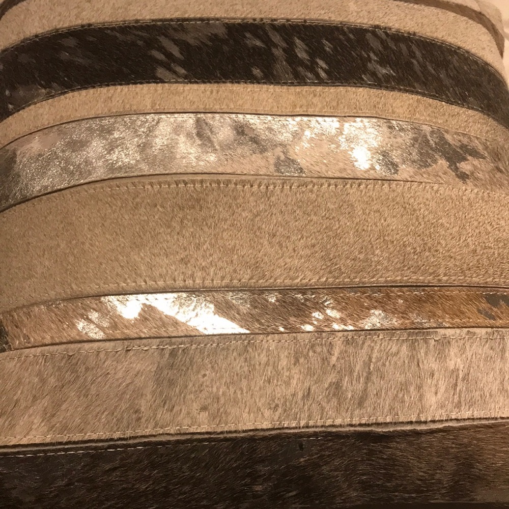 Cowhide designer pillows set